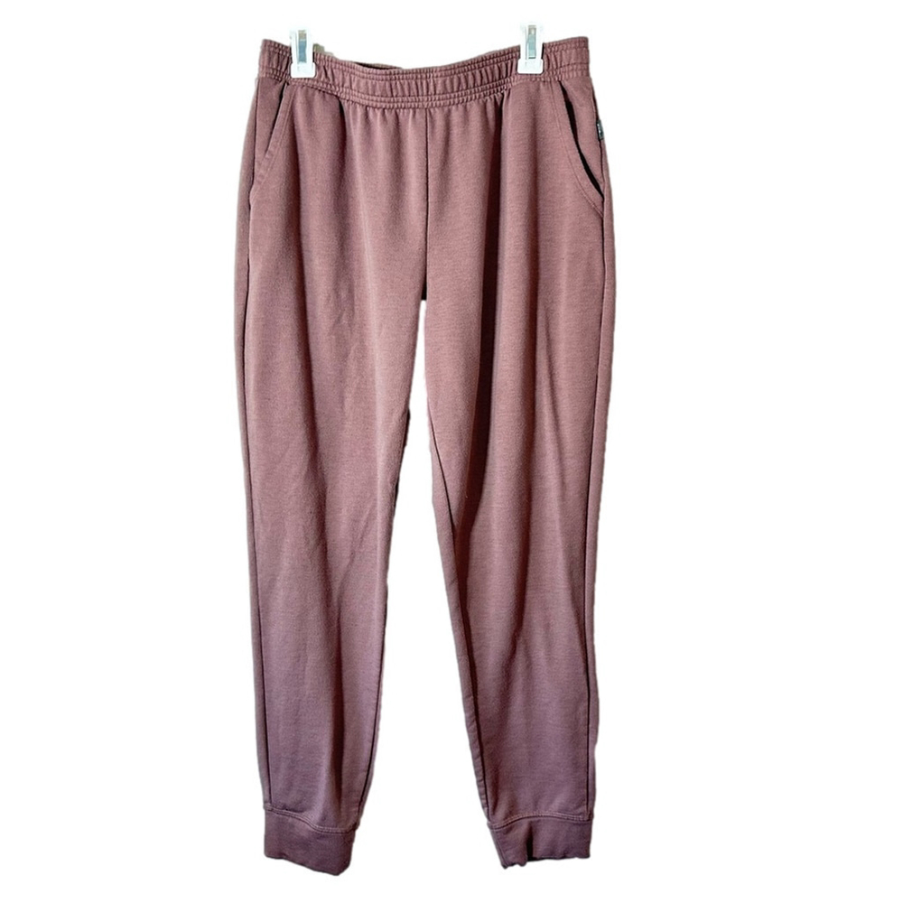 Eddie Bauer Cozy Pink Fleece Jogger Sweatpants Lounge Pants Size Large